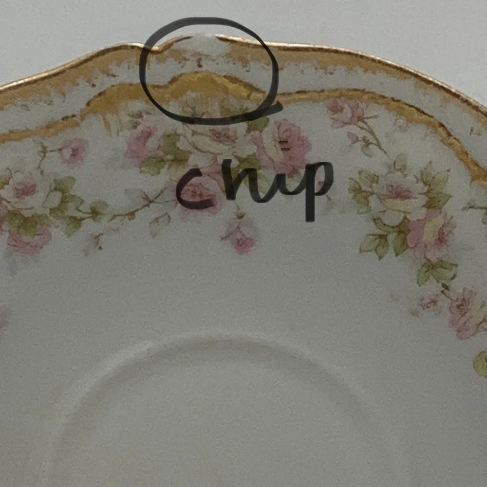 Antique Theodore Haviland Limoges France Teacup and Saucer - Picture 14 of 14